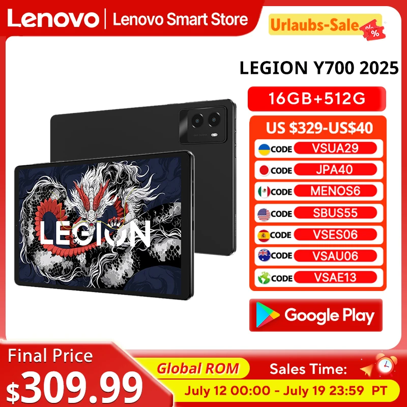 Lenovo LEGION Y700 2025 Tablet Original Global ROM 8.8-Inch 2K 165Hz Display Snapdragon 8 Gen 3  WIFI 7 Android 6550mAh  Pad PC