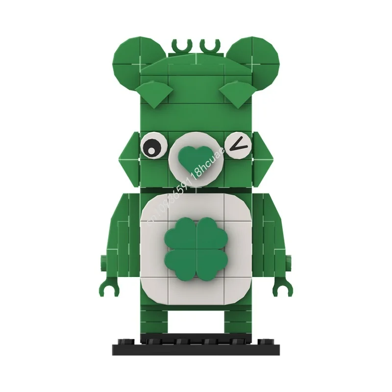 118pcs MOC Good Luck Bear Care Collection Model Building Toy Blocks Construction Idea Christmas Gift Education Brick Birthday