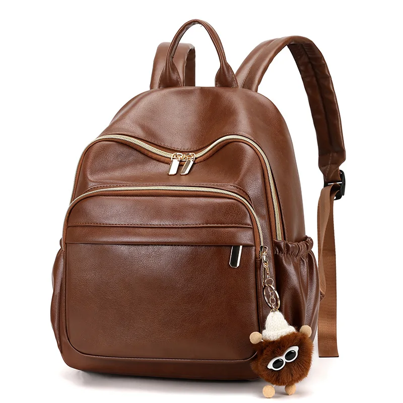 

Women's Backpack Fashion Pu Leather Back Bag for Woman 2025 Korean Large School Girl Backpacks Luxury Brand Female Handbags