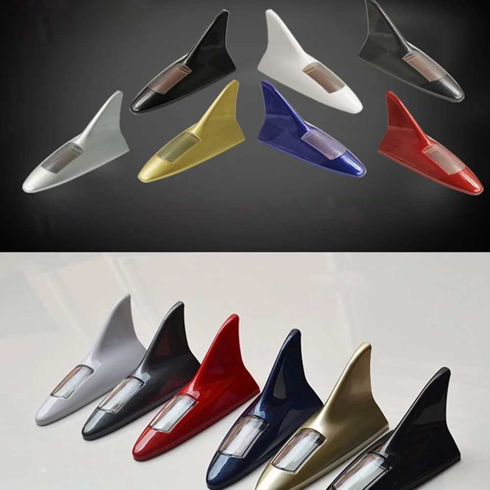 

Anti- Solar Powered Led Strobe Fin Antenna Universal White Waterproof Long Lifespan Car Roof Easy