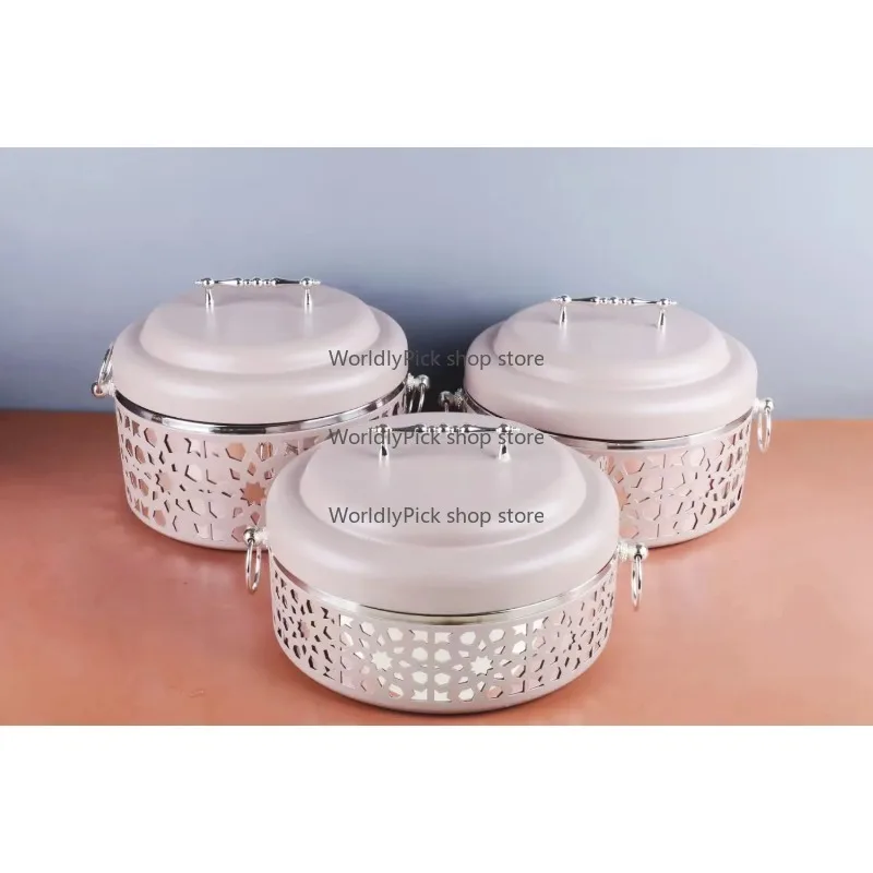 

Dining Table Food Warmer Set 3-Piece Casseroles Cookware Set Stovetop Safe Durable Kitchenware for Home Cooking