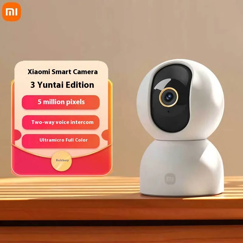 Xiaomi Smart Camera 3 PTZ Edition 5MP 3K Ultra-low-light Full-color AI Human Detection Mobile View Dual-band Home Camera baby