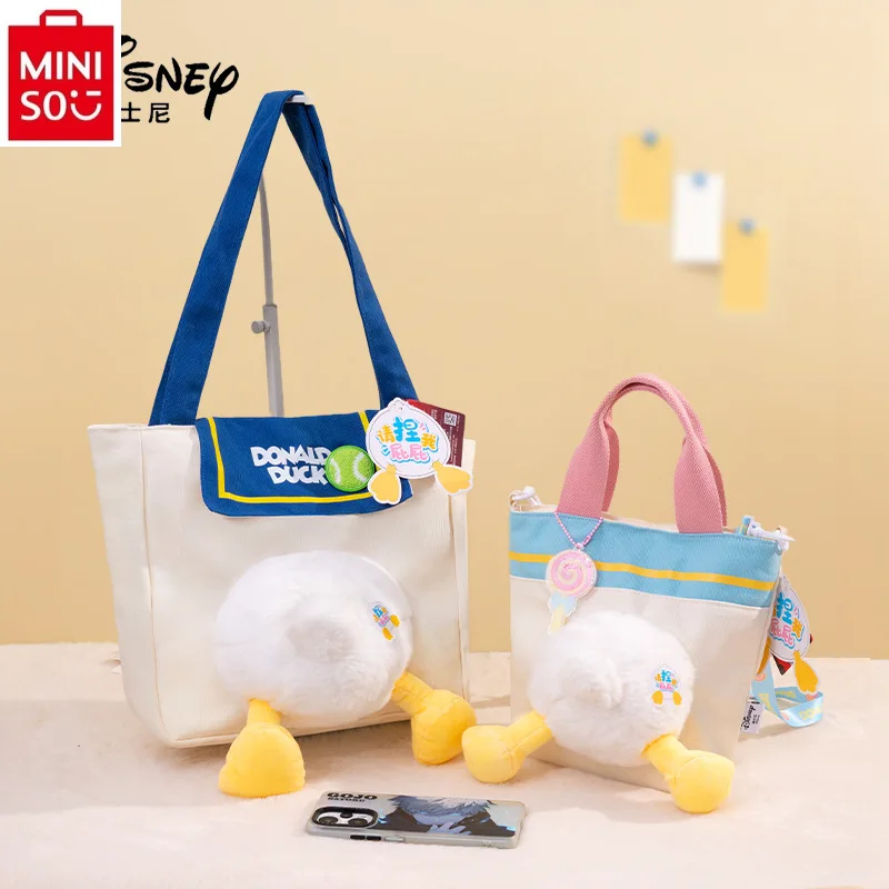 

MINISO Disney Donald Duck Large Capacity Handbag for Women, Cute, Sweet, Versatile Storage Tote Bag