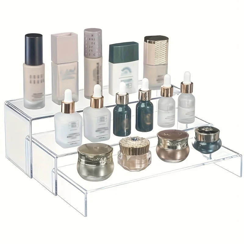 3/6 Stück U-förmiges Display-Regal, transparentes Acryl-Aufbewahrungsregal, Aufbewahrungsregal für Make-up-Figuren, Spielzeug-Aufbewahrungsregal, Aufbewahrung für Schreibtisch und Badezimmer – Detail 4