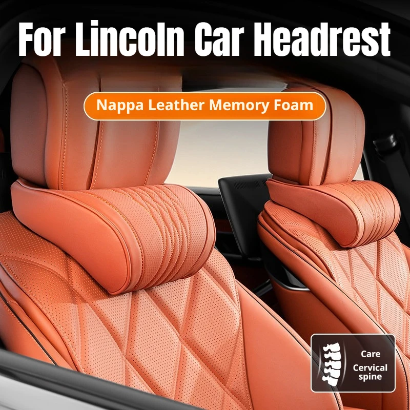 For Lincoln Memory Foam Car Neck Pillow Fit Corsair Nautilus Aviator Navigator Z Mark‑E MKT Car Lumbar Pillow Car Accessories