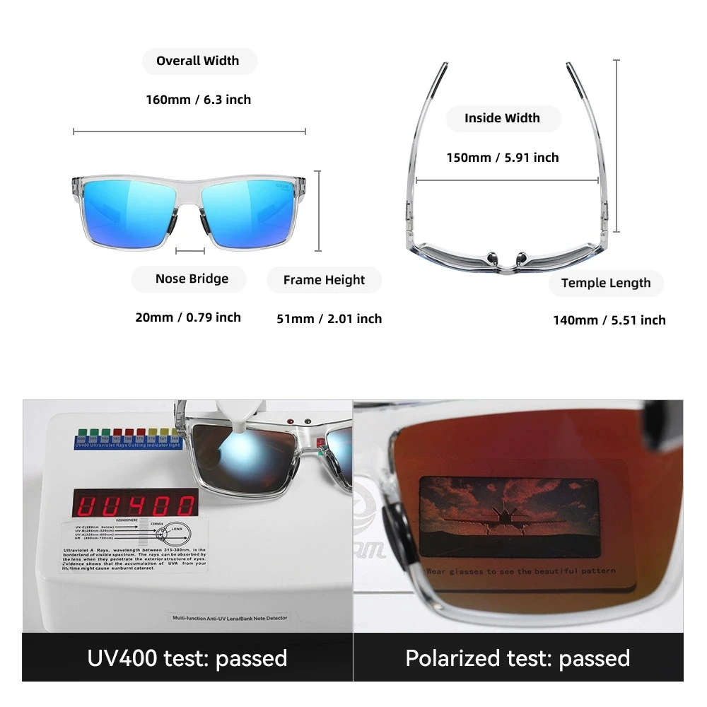 KDEAM Polarized Myopia Sunglasses 2026 TR90 Outdoor Square Sports Prescription Driver Big Size Optics Glasses -0.50 to -10.00