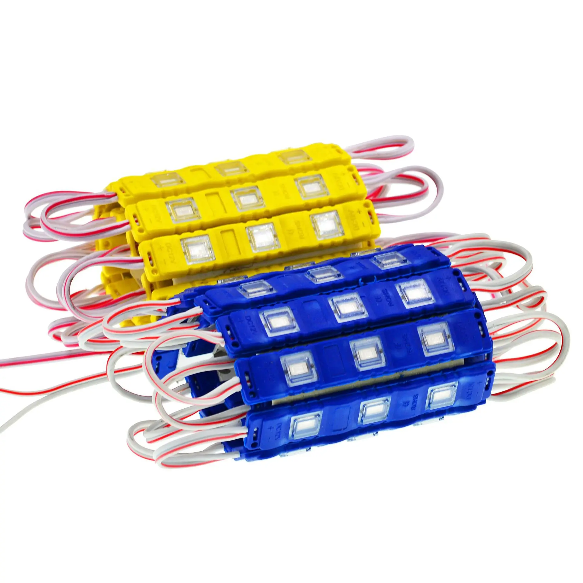 

12V 5730 Led modules Red Green Blue Warm White Pink Single Color SMD 3 LED Module Injection Waterproof IP67 Bar Decor