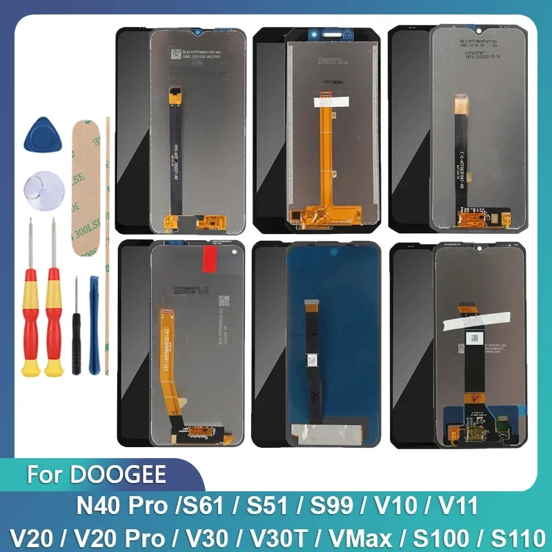 Pop nuevo LCD para DOOGEE N40 Pro S61 S61 Pro S51 S99 V10 V11 V20 V30 V30T VMax S100 S100 Pro S110 pantalla táctil