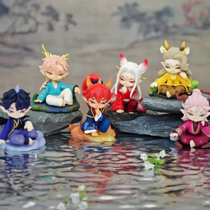 

Подлинная серия Mountain Seeking Starfish, модная игровая сюрприз, слепая коробка, девятихвостая лиса, милая игрушечная фигурка для девочек, подарки