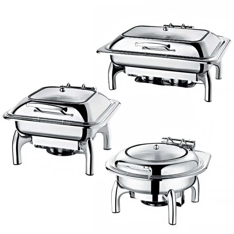 Złote, luksusowe, elektryczne wiszące naczynia do podgrzewania ze stali nierdzewnej, sprzęt gastronomiczny, naczynia do podgrzewania, podgrzewacze do żywności na sprzedaż