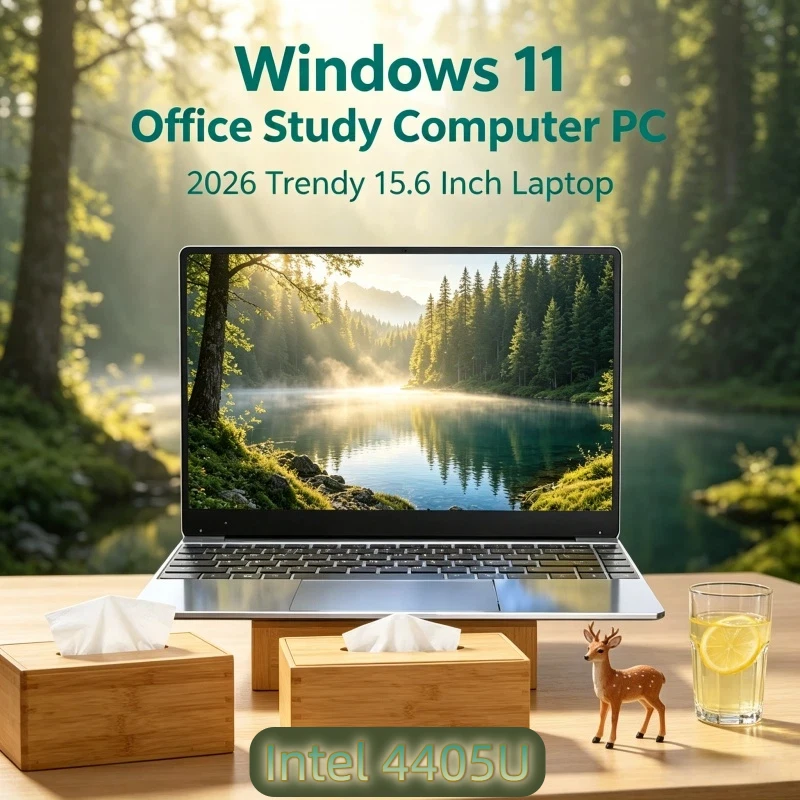 

Intel 4405U New Ultra Slim Windows 11 Pro Laptop 15.6" 32GB RAM 2TB SSD Office Study Gaming Computer PC, Low-noise