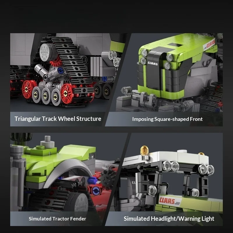 GSF 1336 шт. 1:32 знаменитый CLAAS город сельскохозяйственная машина строительный блок MOC кирпич дизайн грузовик кирпичи игрушки подарки для детей