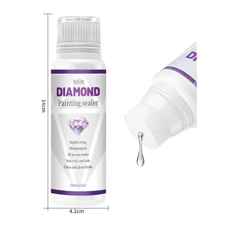 120ML Adhesives & Sealers Diamond Painting Sealer Puzzle Art Glue Permanent Hold & Shine Effect Sealer Diamond Painting Puzzle image 6