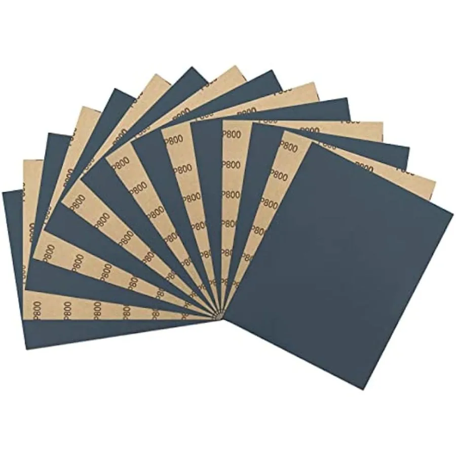 

15pcs 9 x 11 Inch Wet Dry Waterproof Abrasive Sand Paper Silicon Carbide Sandpaper Sheets for Metal Auto Polishing80 15pcs