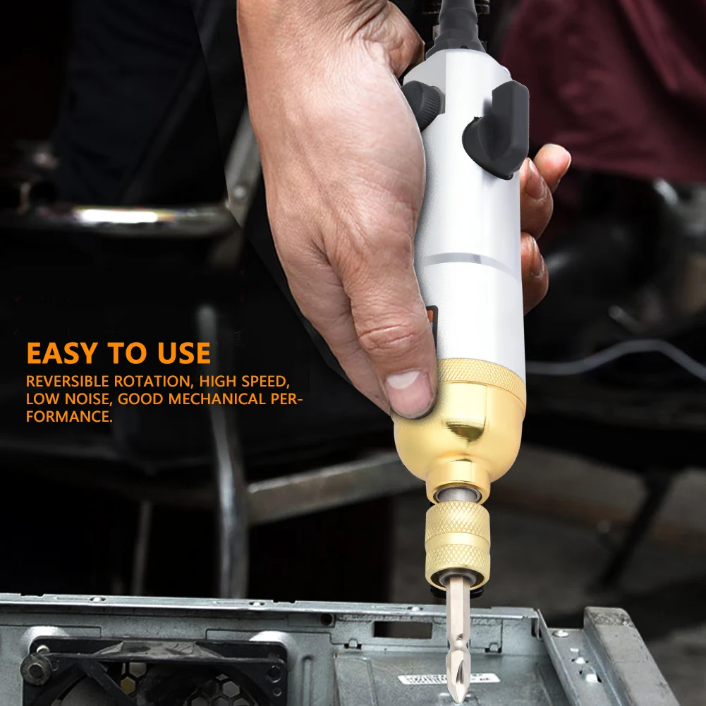 High Torque Pneumatic Screwdriver Front Exhaust Metal Body Air Screwdriver Forward Reverse Compressed Air Powered