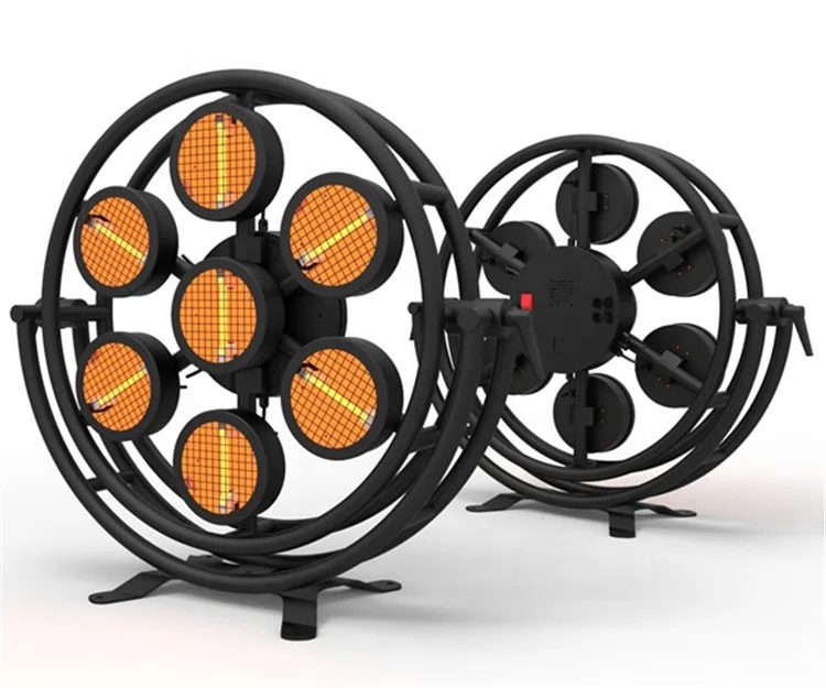 Round Background Halogen Light Retro Wall Light for Stage Effect