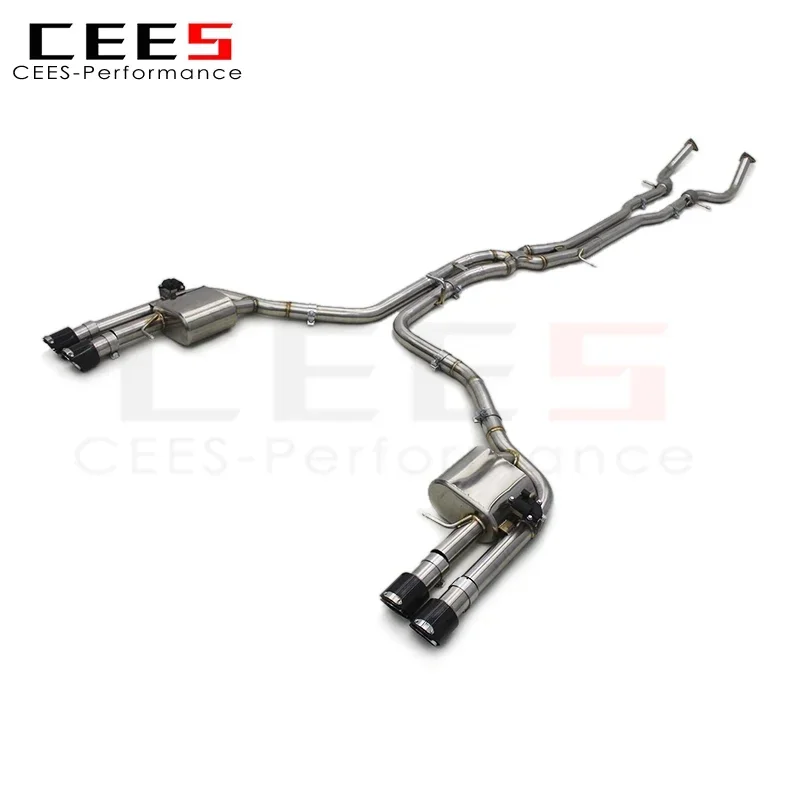 CEES Valvetronic Exhaust Muffler For Audi S8 D4 4.0T 2013-2018  Stainless Steel Escape Racing Car Catback Exhaust System