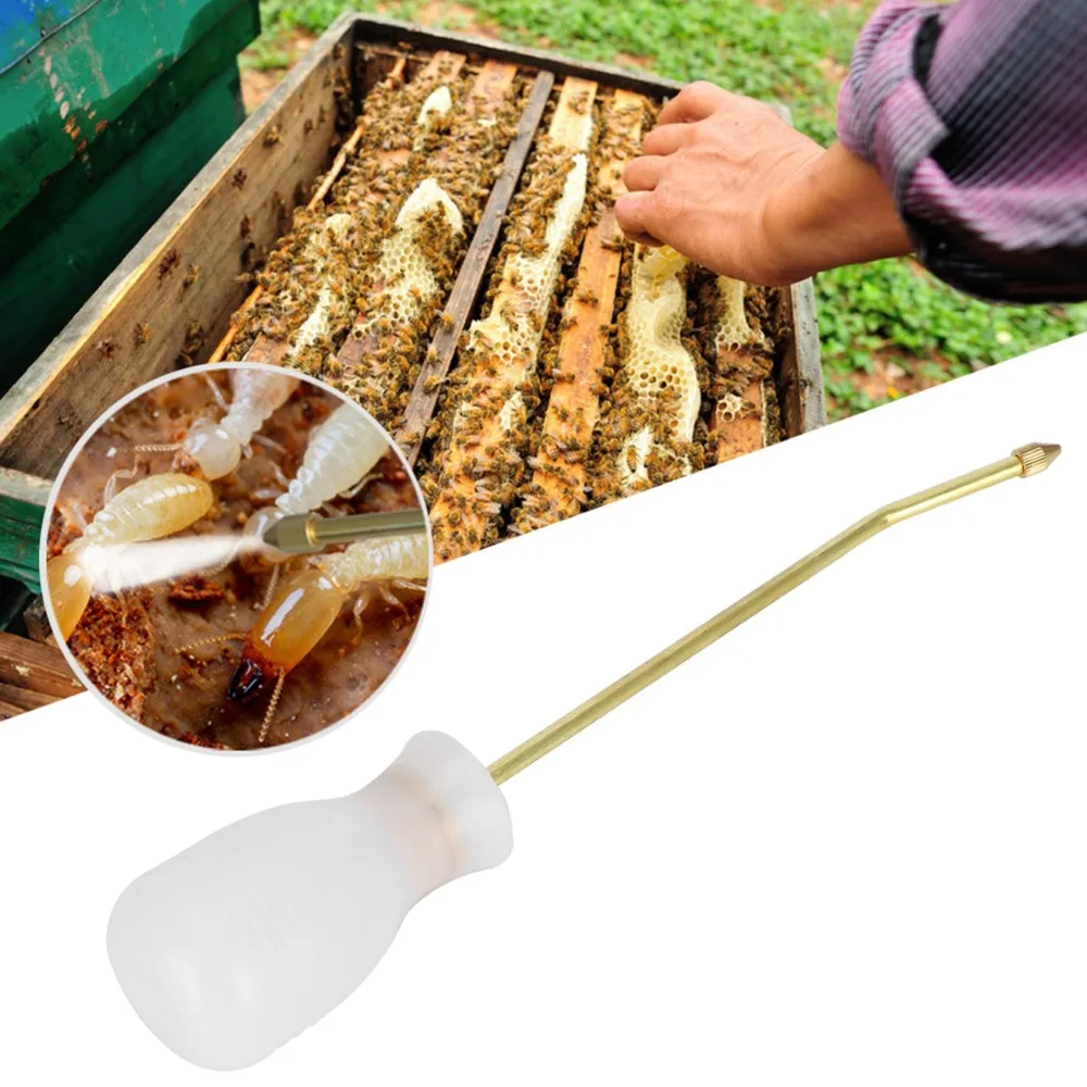 Convenient Copper Head Powder Blower Durable Silicone Part Beekeeping Tool Portable Translucent Acaricidal Duster Beekeeping