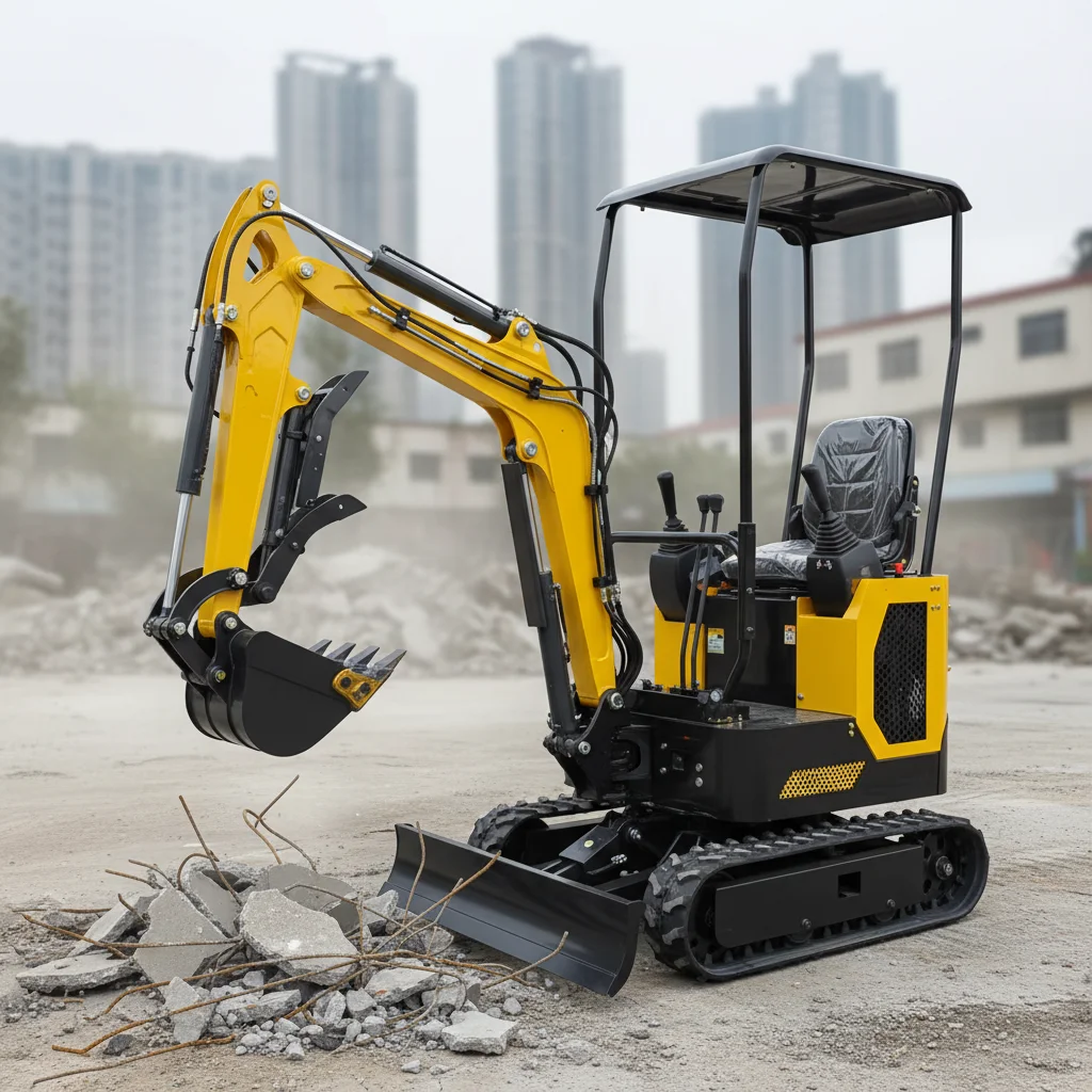 

Mini Crawler Excavator 0.8Ton Hydraulic Small Digger Farm Garden Construction