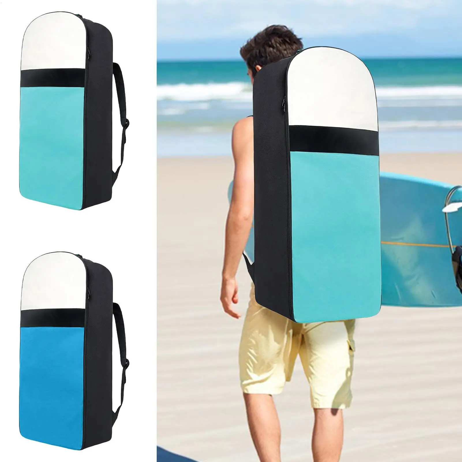 Paddle Board Backpack Large Storage Bag Waterproof Zipper Oxford Surfboard Case for Beach Swimming Water Sports