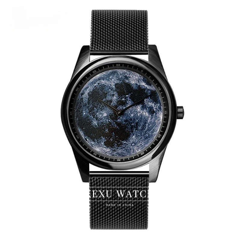 Creative Swirl Design Quartz Watch with Oil Painting Texture – Artistic Vintage Student Wristwatch for Holiday Gifts