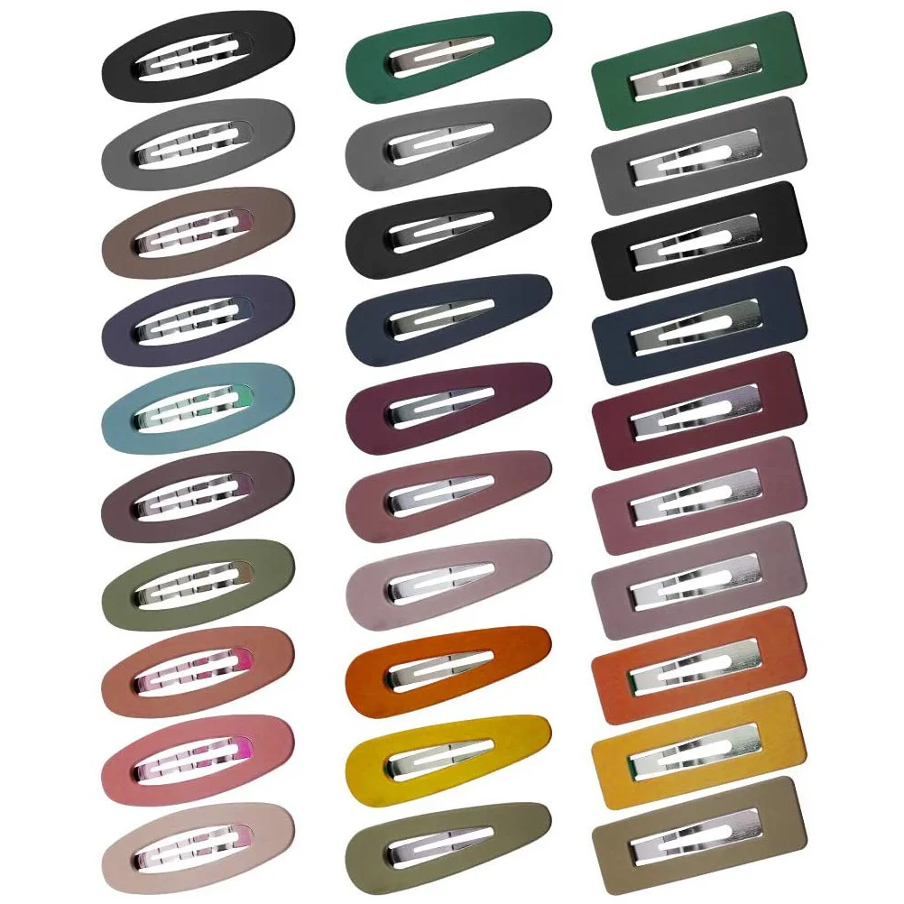 

30Pcs Hollow Hairpin Simple Stylish Frosted Hair Clips Daily Use Barrette Fresh Side Hair Clip Simple Hairpin