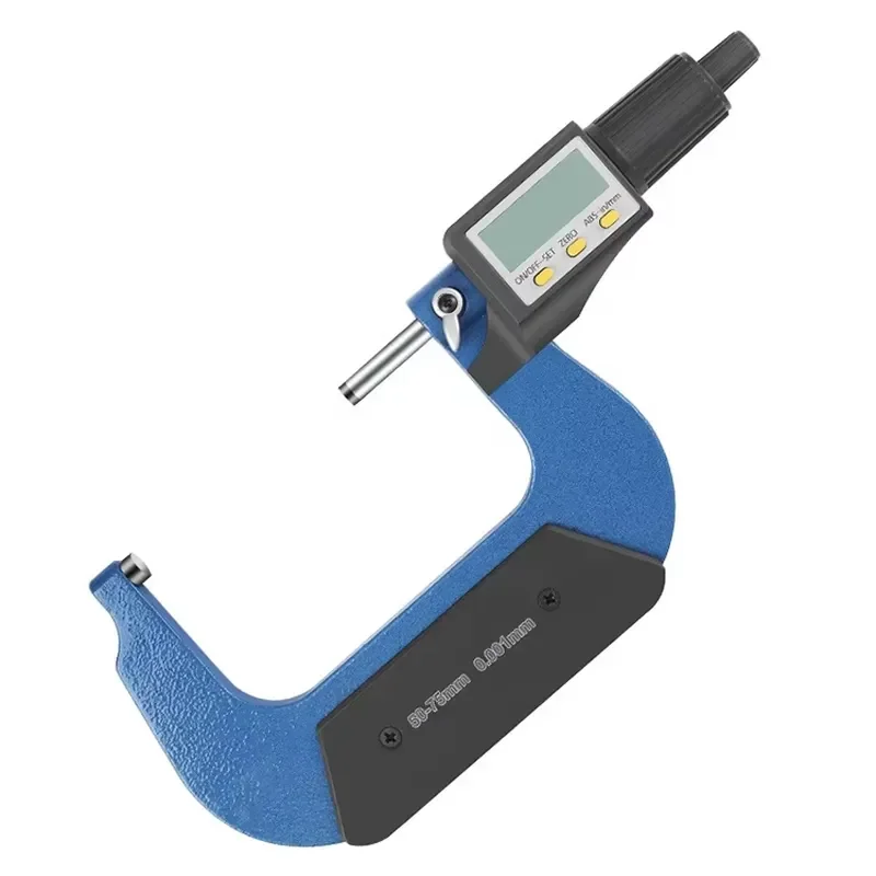 Ratchet Stop Digital Calibrated Micrometer Screw Gauge With Carbide-tipped Measuring Faces