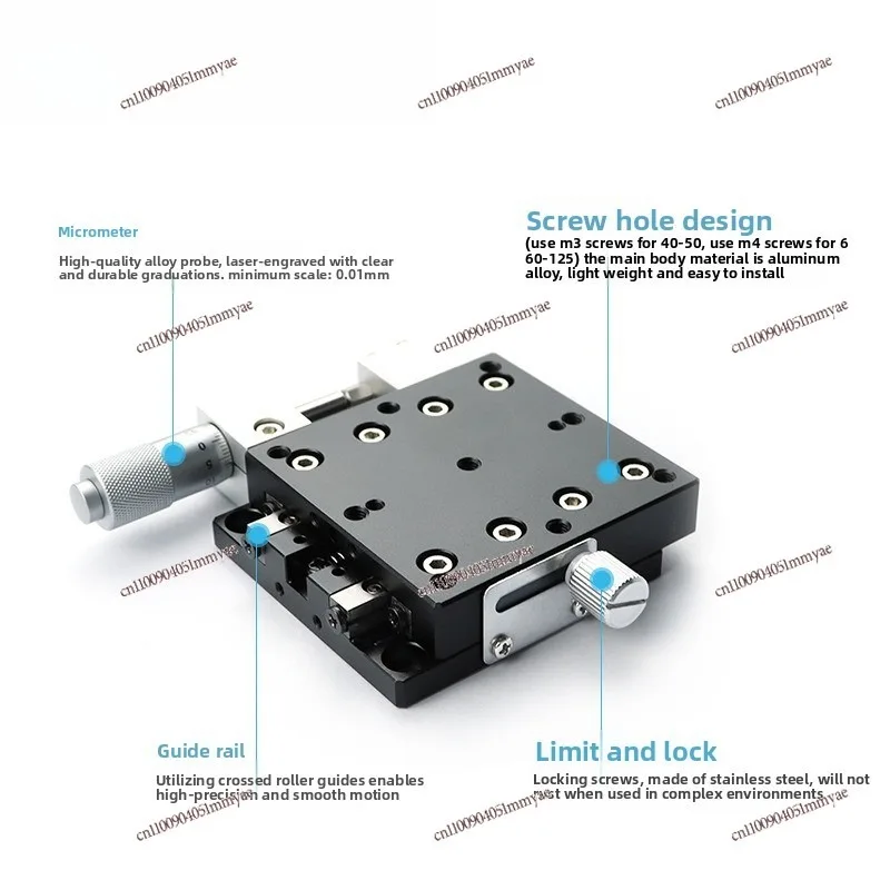 X-axis displacement platform XPG/EJA01/CGZX/XCRS/E-EIC01 manual fine-tuning, precision micro-slide