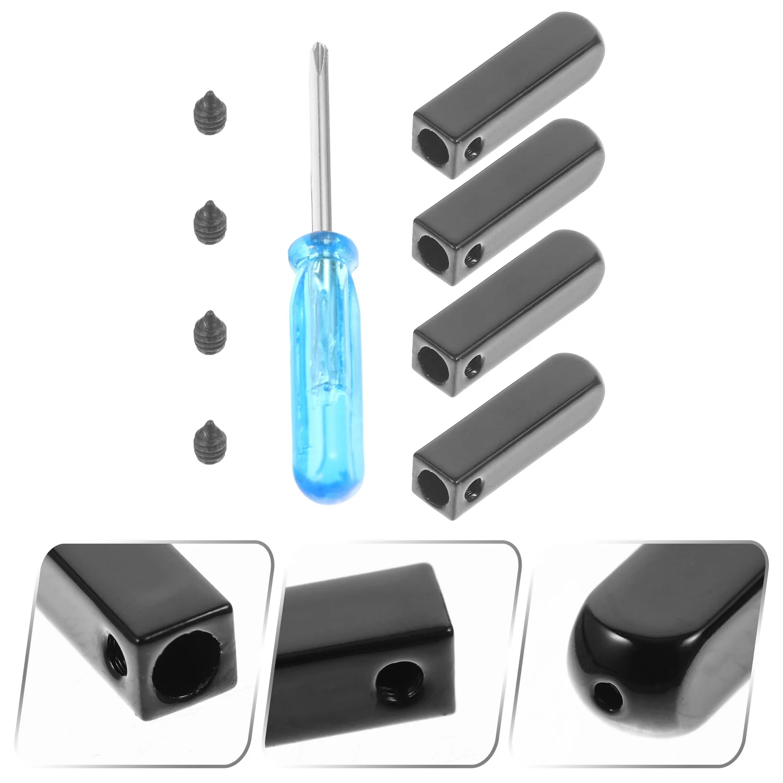 

Metal Shoelace Zinc Alloy Black 8170 Set Durable Shoe String Accessories for Sneakers Shoe String Caps Non Slip