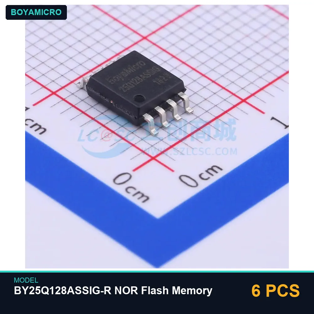 6 PCS BOYAMICRO BY25Q128ASSIG-R NOR Flash Memory