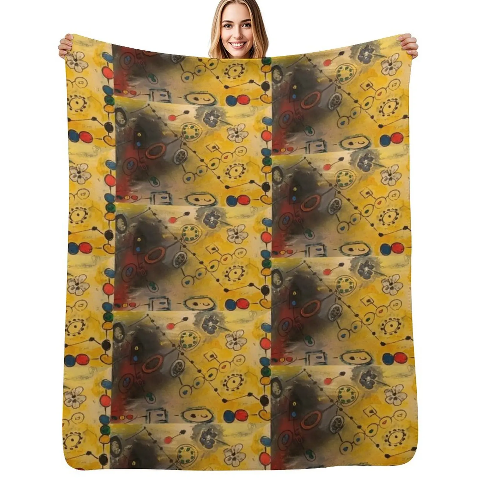 Carousel Throw Blanket Cozy Sofa Blanket for TV Watching Napping