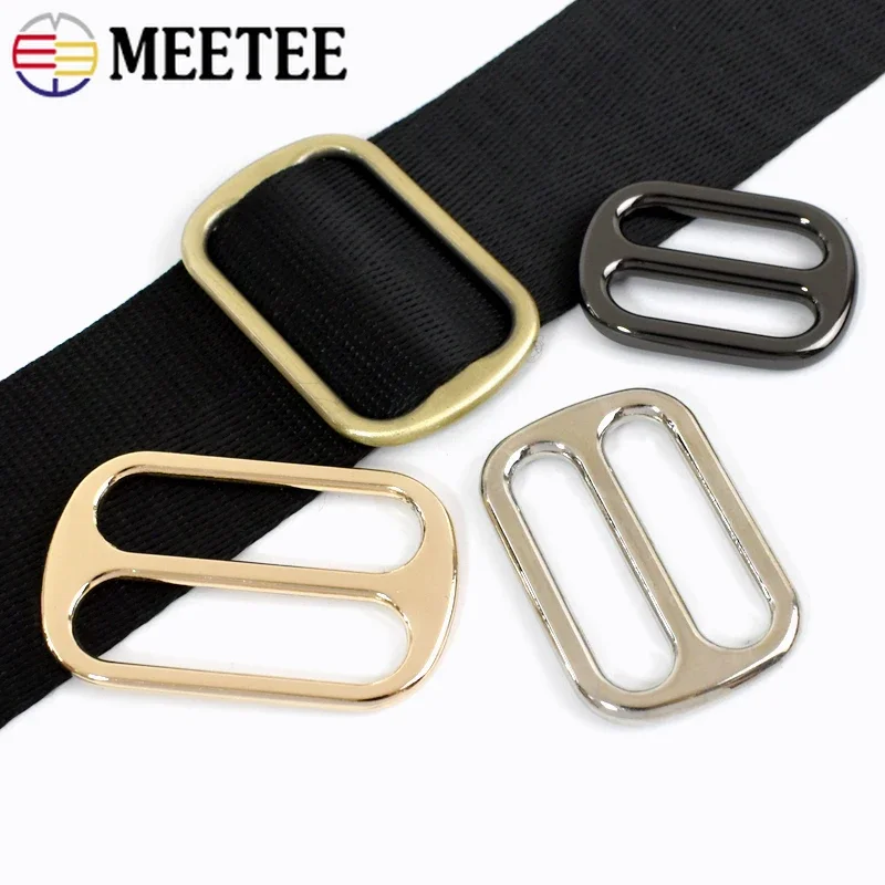 5/10Pcs 12-50mm Metal Buckles for Strap Bag Tri-Glide Slider Ring Clasp Webbing Belt Hook Adjuster DIY Backpack Loop Accessories