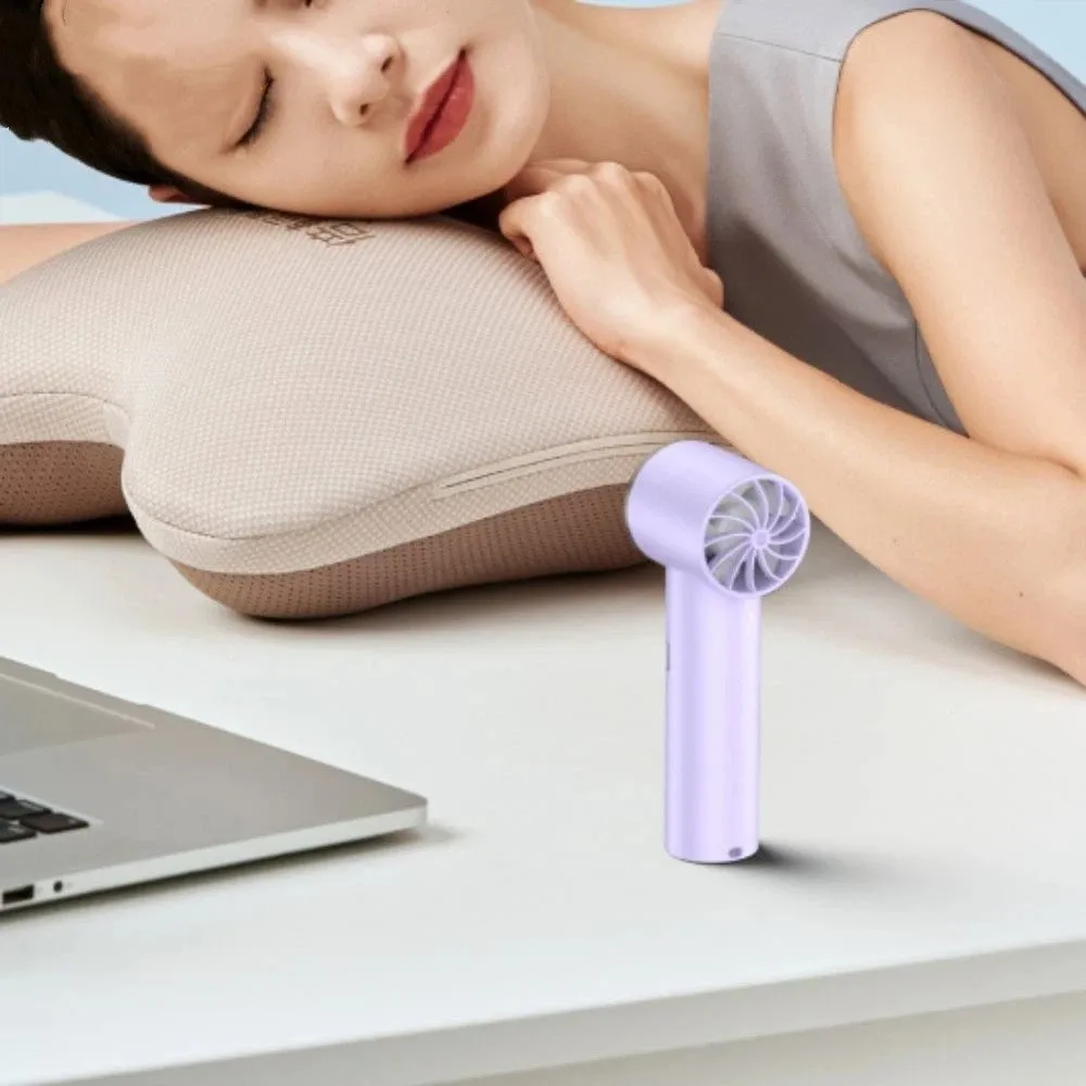 Practical Gift Rechargeable Handheld Fan Portable Compact Cooling Fan Sturdy Casing High Speed Mini Fan Daily Travel