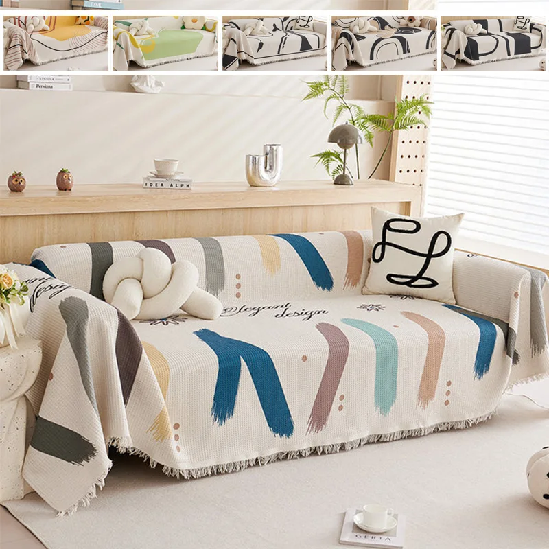 

2025 Premium Dustproof Thick Full Cover Sofa Blanket Universal Sofa Cover All Season Used Easy-Care Polyester-Cotton Couch Cover