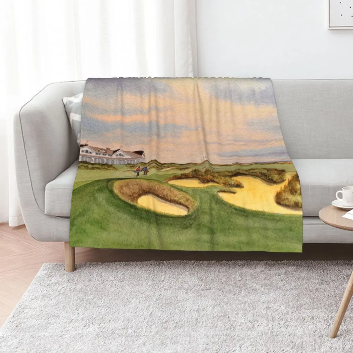 Kiawah Island Ocean Golf Course Throw Blanket Cozy Microfiber Throw Blanket for Home Bedroom