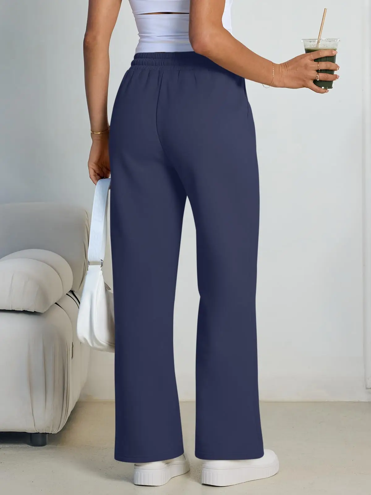 2026 Hot Sale Women Fall Winter Wide Leg Sweatpants High Waist Drawstring Multi‑Color Casual Pants With Pockets