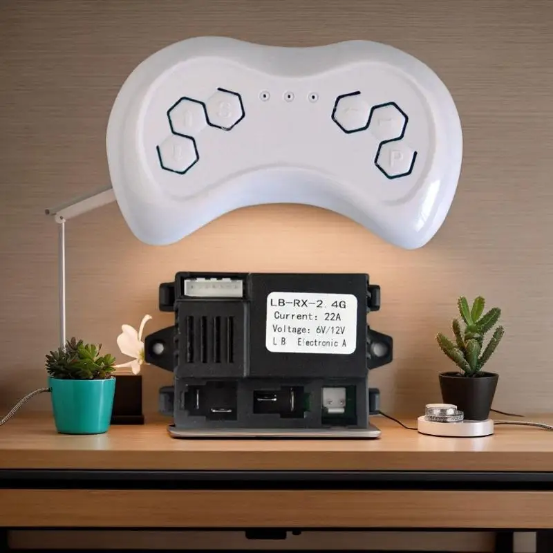 子供用電気自動車用交換用リモコン、1/2個の耐久性のあるLB350-2.4Gリモコン6V/12V LB-RX-2.4Gレシーバー