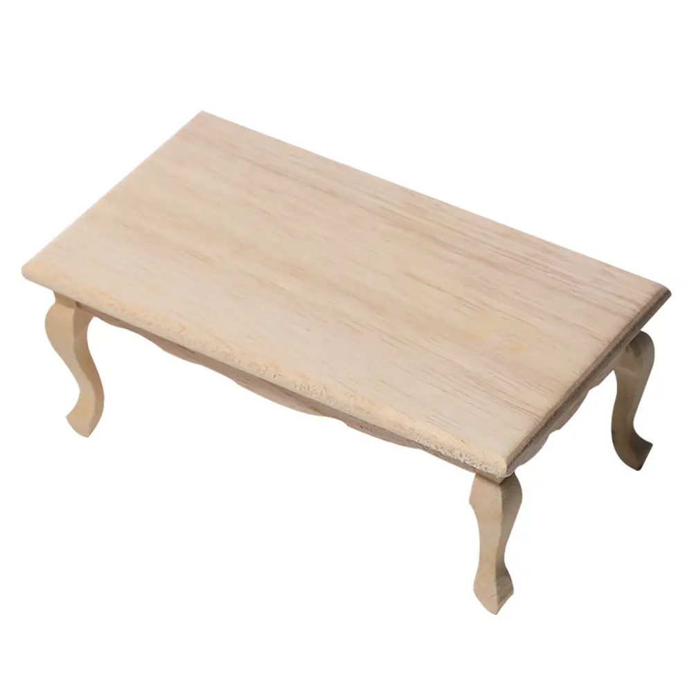 

1 шт. миниатюрный деревянный чайный столик, долговечные аксессуары для миниатюрного дома, тонкая работа, для декоративных поделок