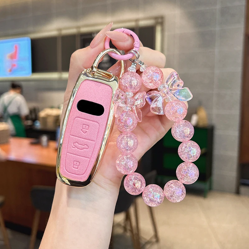 

For Audi keycase A6L A4 Q5L A3 A5 Q3 Q2L A7 A8 q4etron TT RS keycover keyshell keychain car key case new car accessories
