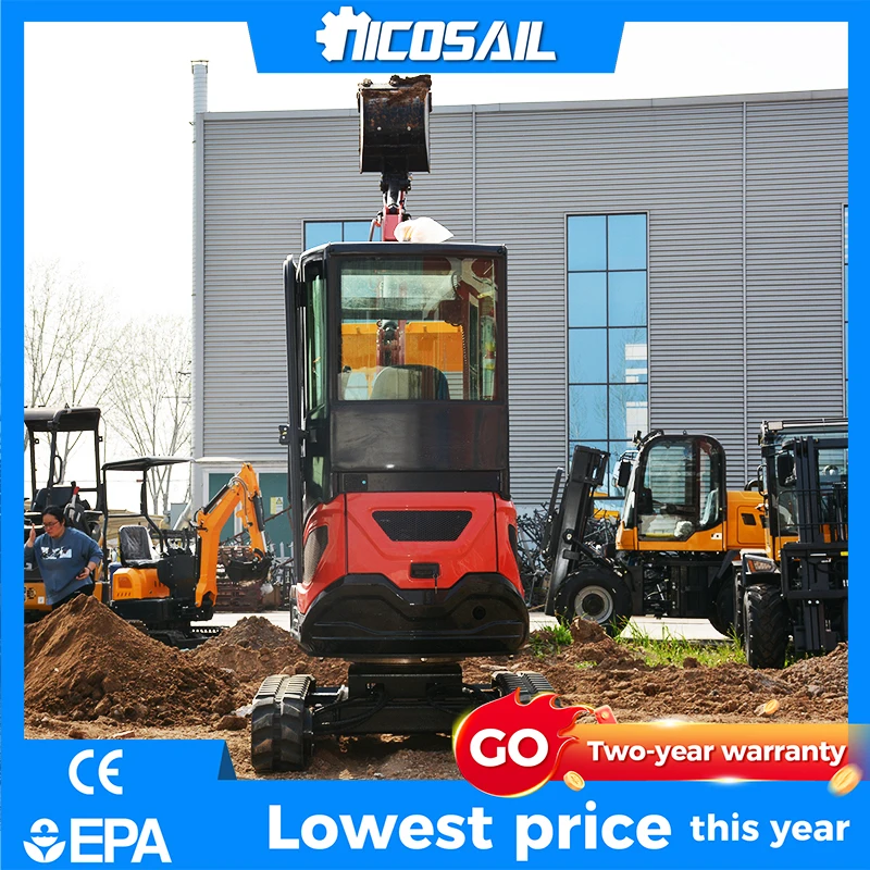 

NICOSAIL OKW25U Small Digger 2100kg Kubota D1105 Engine Customizable Hydraulic Mini Excavator for Farm Garden Use