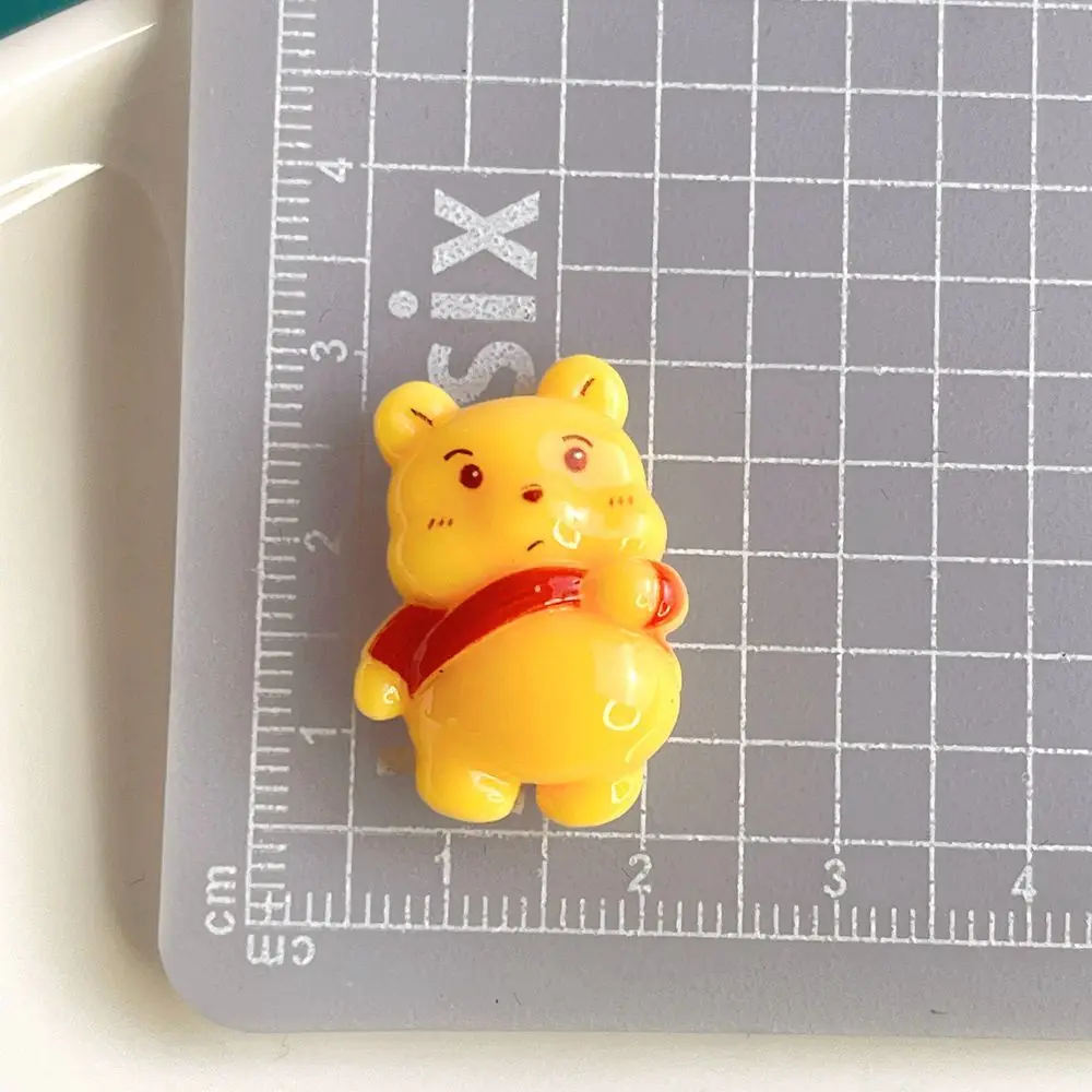 5ชิ้นยางเรซินรูปการ์ตูนวินนี่น่ารักวัสดุงานฝีมือ aksesoris Resin DIY อุปกรณ์ตกแต่งสมุดภาพ