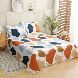 Plus Size Broken Flowers Simplicity Bed Sheet Set Smooth Feel Double People Queen King Bedsheets Set with Pillows Case