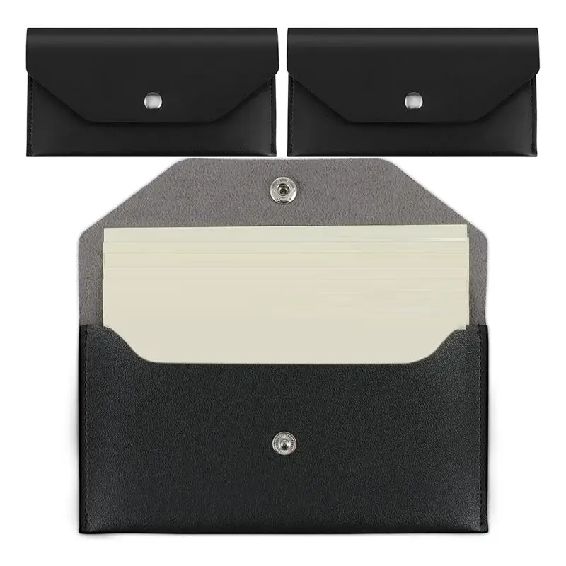 

3Pcs PU Leather Cash Envelopes, Waterproof Money Envelopes Reusable Cash Wallet Bags Budget Envelopes