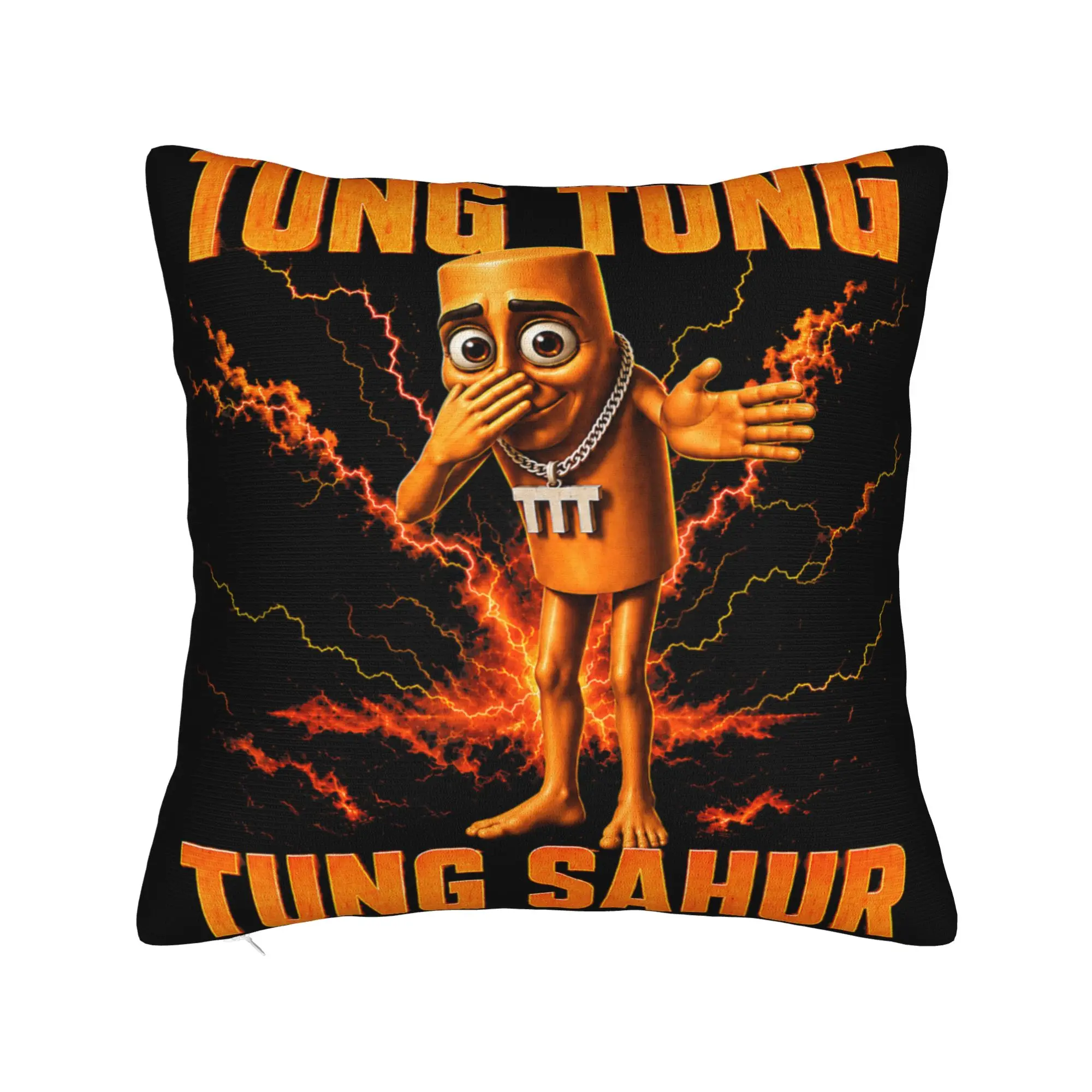 Pillow Case Tung Tung Tung Sahur Triplet Funny Scuba Dance Brainrot Meme Soft  Pillow Cover For Sofa Car Home Decor Pillowcases