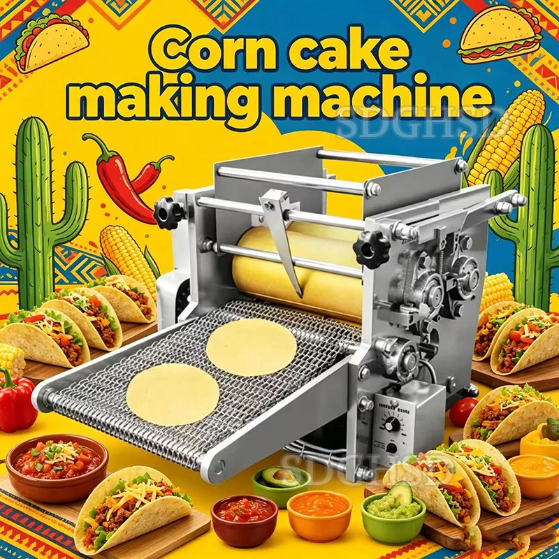 Multifunctional Corn Tortilla Roller Pancake Machine Electric Commercial Automatic Dumpling Wraper Making Commercial