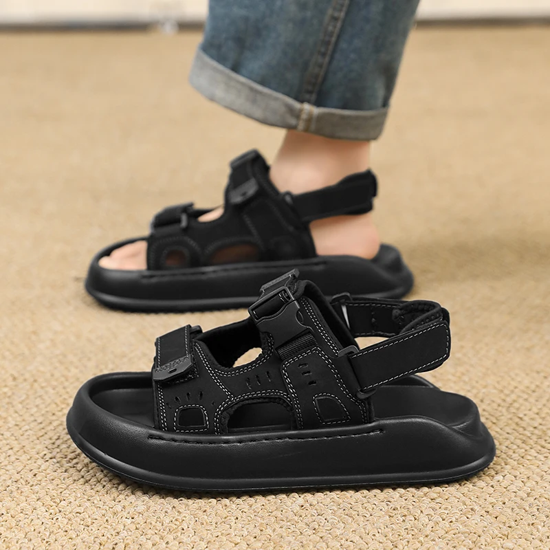 

Stylish Summer Beach Sandals Versatile Casual Cool Slippers, Soft Comfy Sole Perfect for Seaside Travel Outdoor Daily