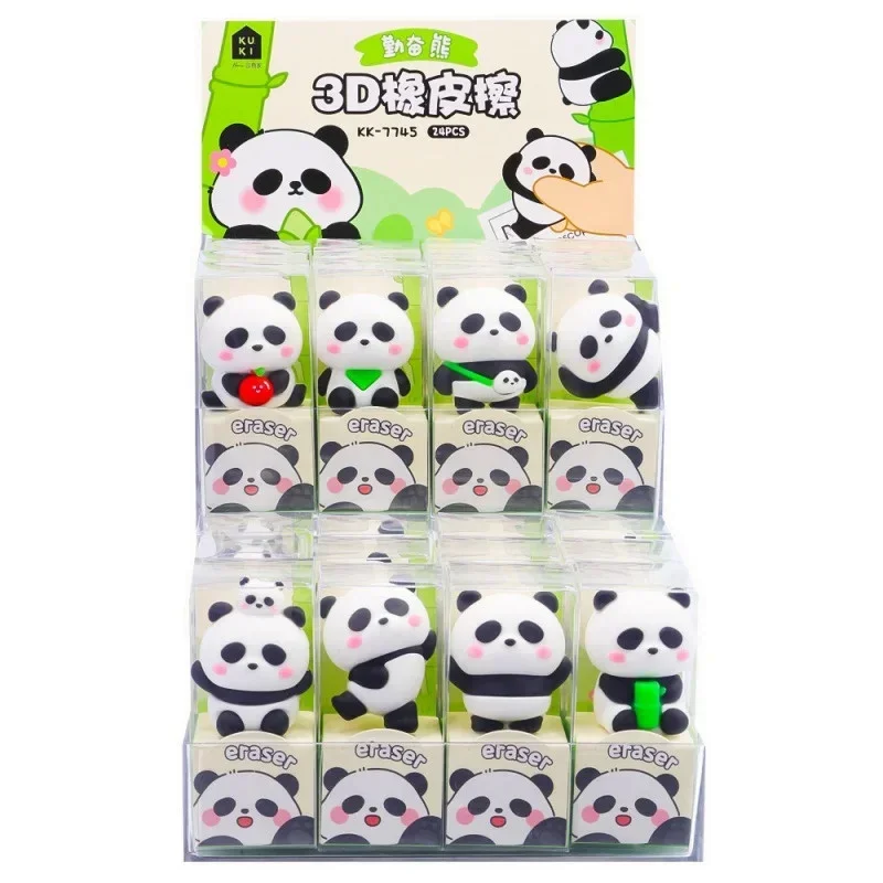 

Creative Panda Modeling Eraser 3D Three-Dimensional Decoration Student Stationery Cartoon Cute Correction Eraser