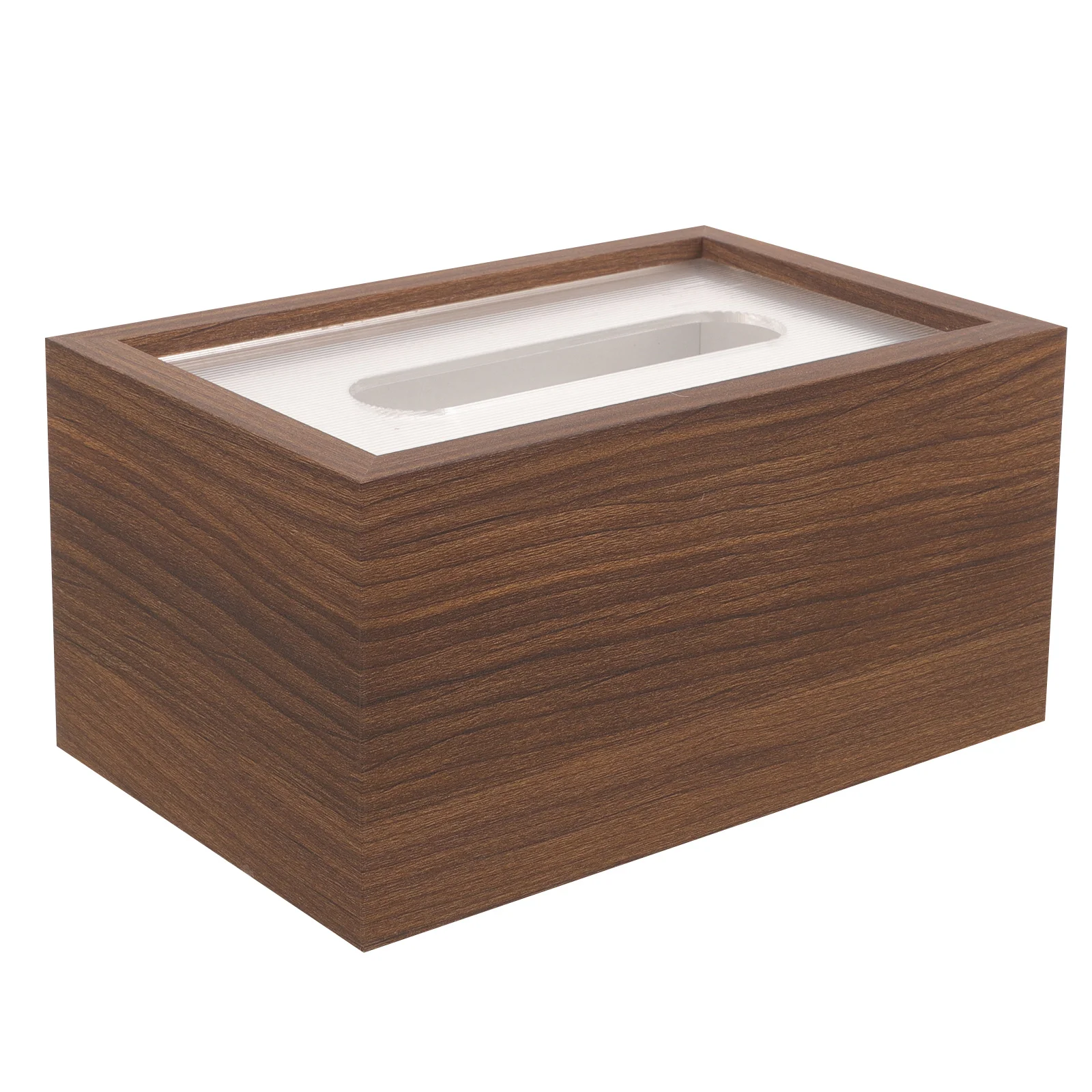 

Wooden Tissue Box Cover Vintage Style Household Napkin Dispenser for Car Office Bedroom Decorative Paper Towel Organizer