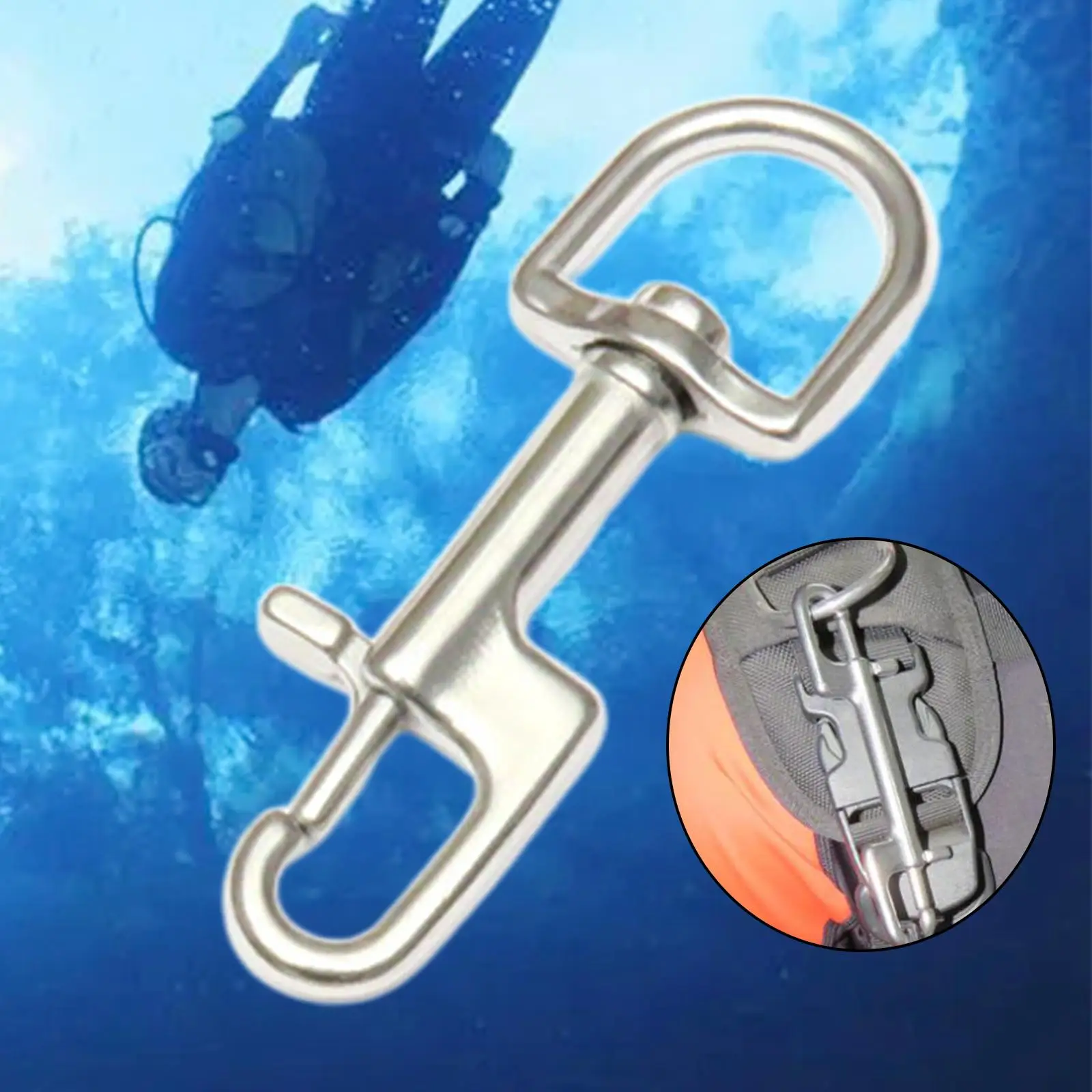 Stainless Steel Swivel Snap Hook Clip Dive Bolt Snap Hook Single Ended Hook Buckle For Scuba Diving Part Tool Accessories