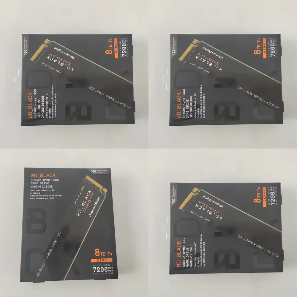 New WD_BLACK SN850X 8TB NVMe SSD WDS800T2X0E M.2 2280 PCIe Gen4 7300MB/s Internal Solid State Drive view 2